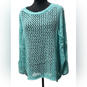 POL Oversized Teal Sweater- NWOT, Size Small